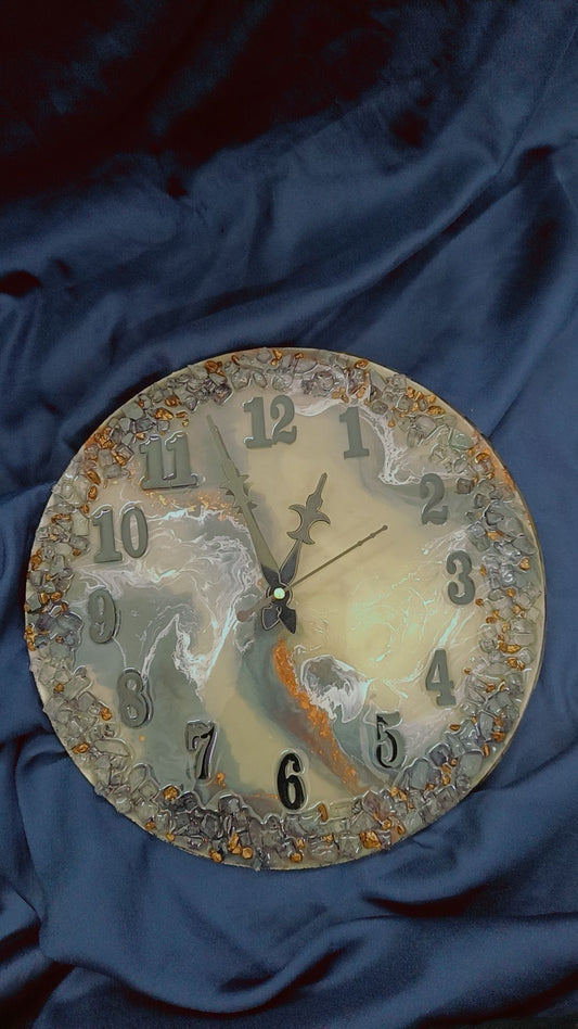 MARBLE TEXTURE CLOCK – 10' INCH