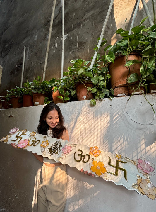 PREMIUM RESIN FLORAL TORAN – 3FT