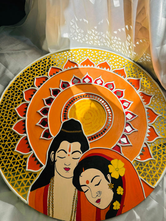 AYODHYA GLORY- LIPPAN WALL ART (24")