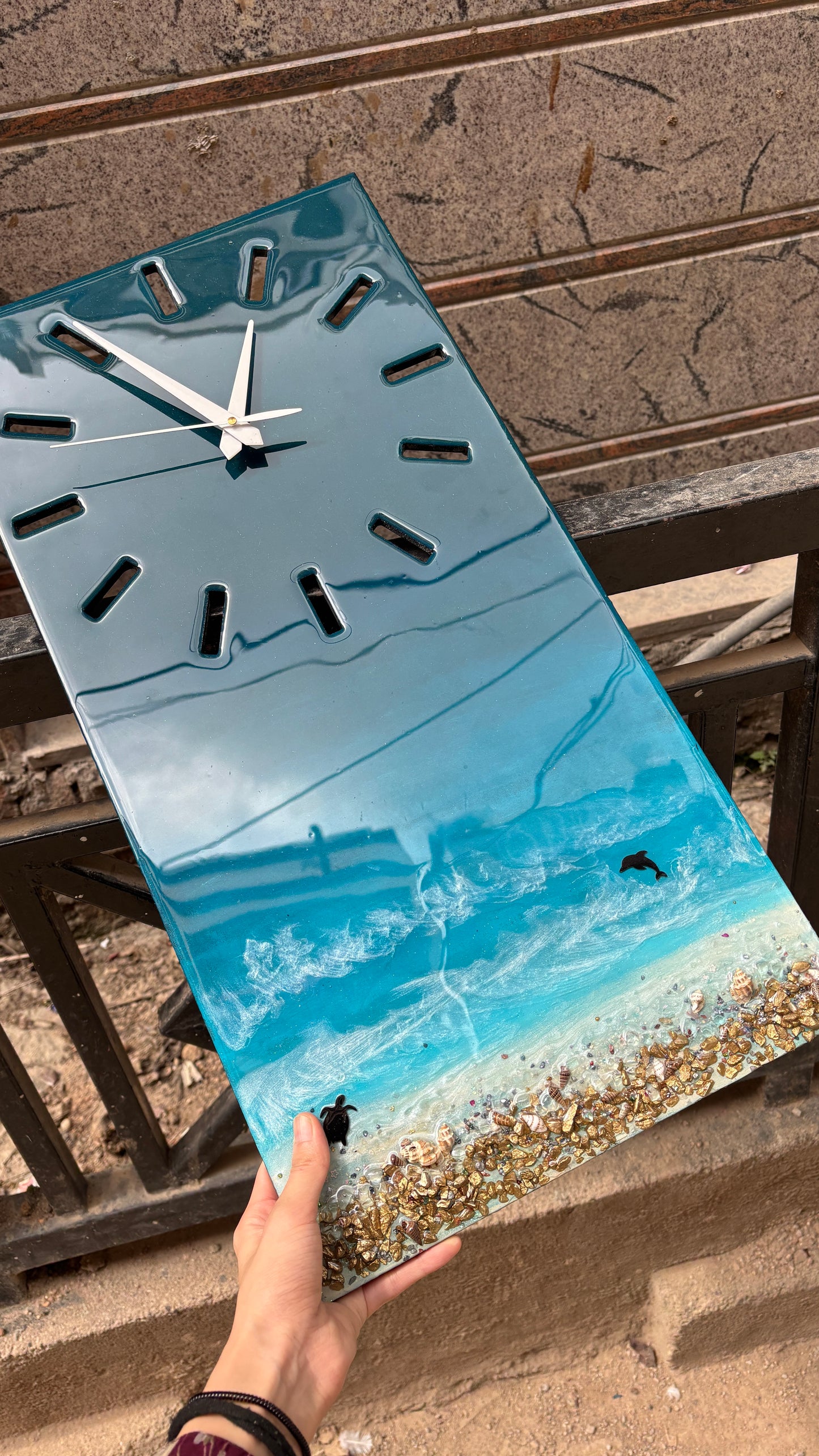 BEACH ESCAPE WALL CLOCK
