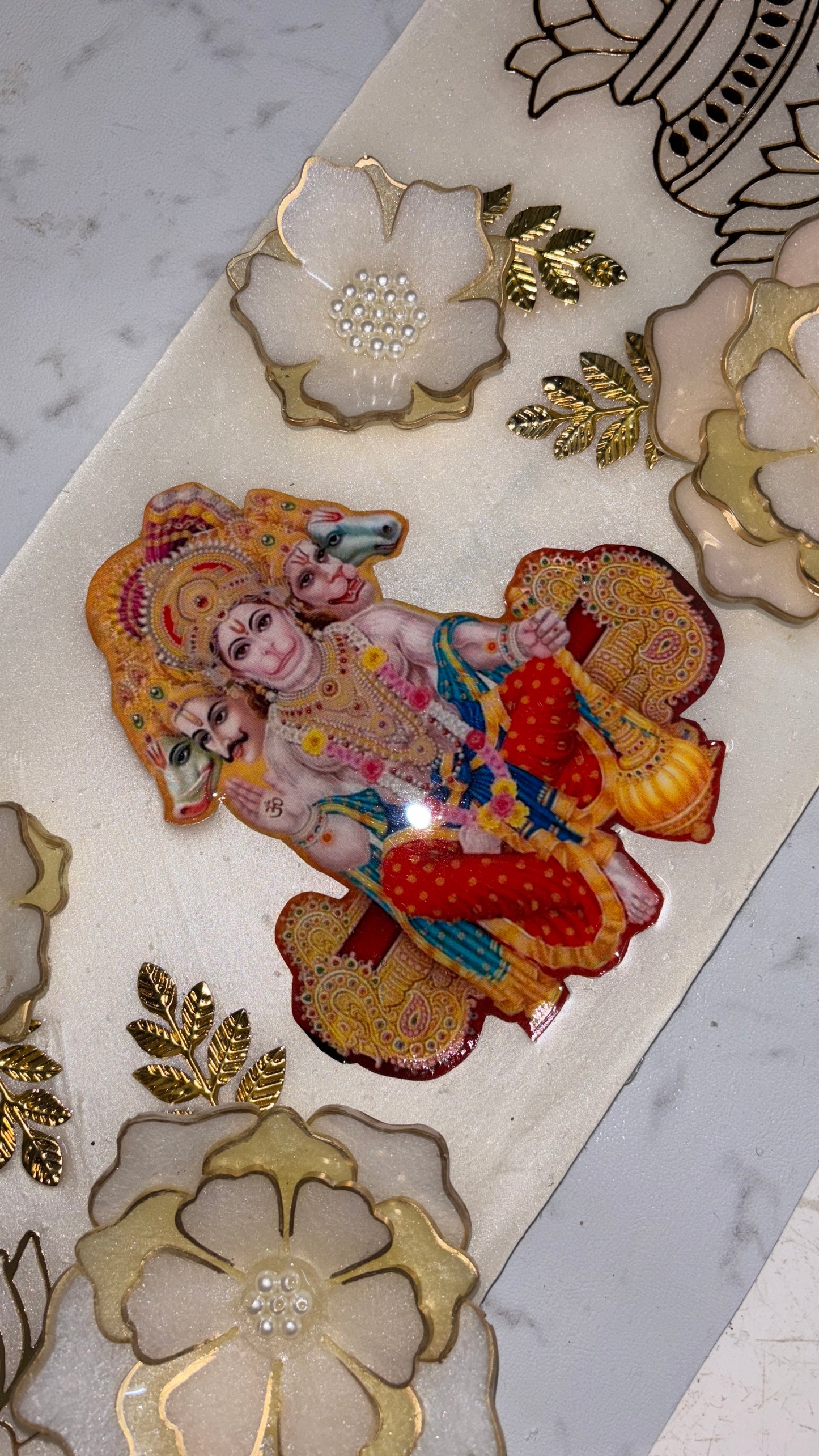PANCHMUKHI HANUMAN RESIN FLORAL BANDHANWAR