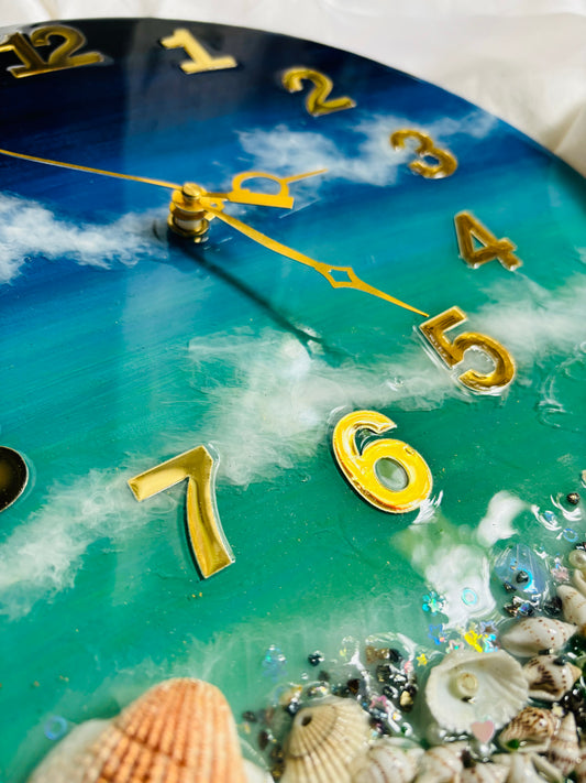 BEACHY VIBES IN EVERY TICK - 12' INCH CLOCK