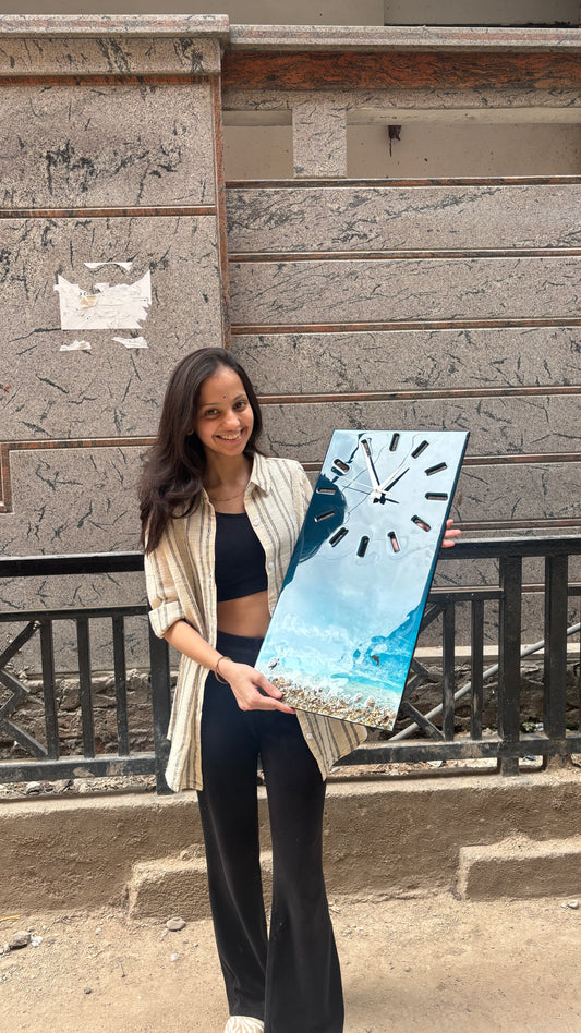 BEACH ESCAPE WALL CLOCK