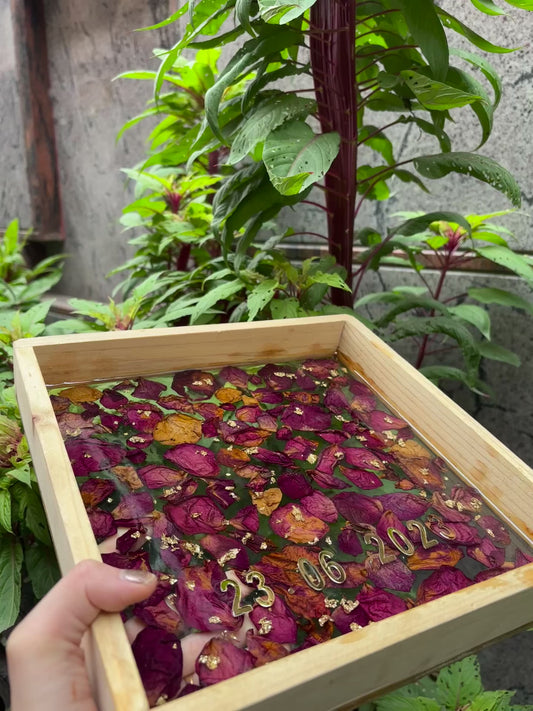 THE LOVE PETAL WOODEN TRAY
